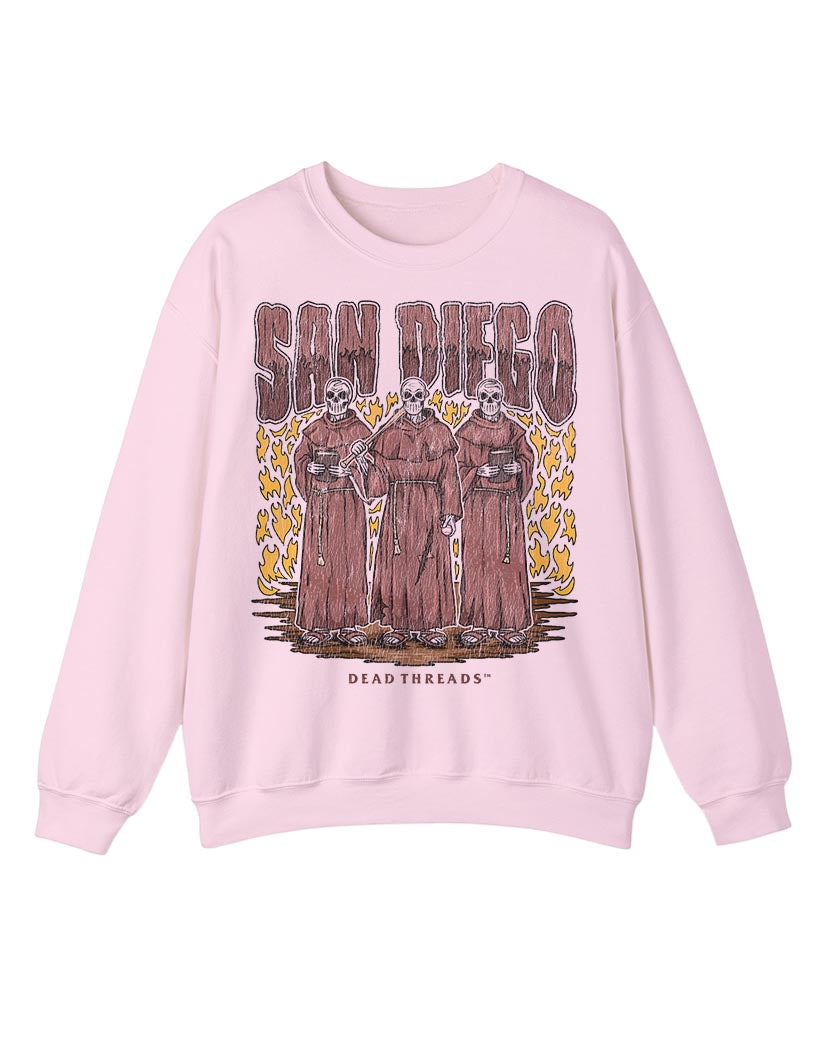 SAN DIEGO BASEBALL CREWNECK SWEATSHIRT - PINK