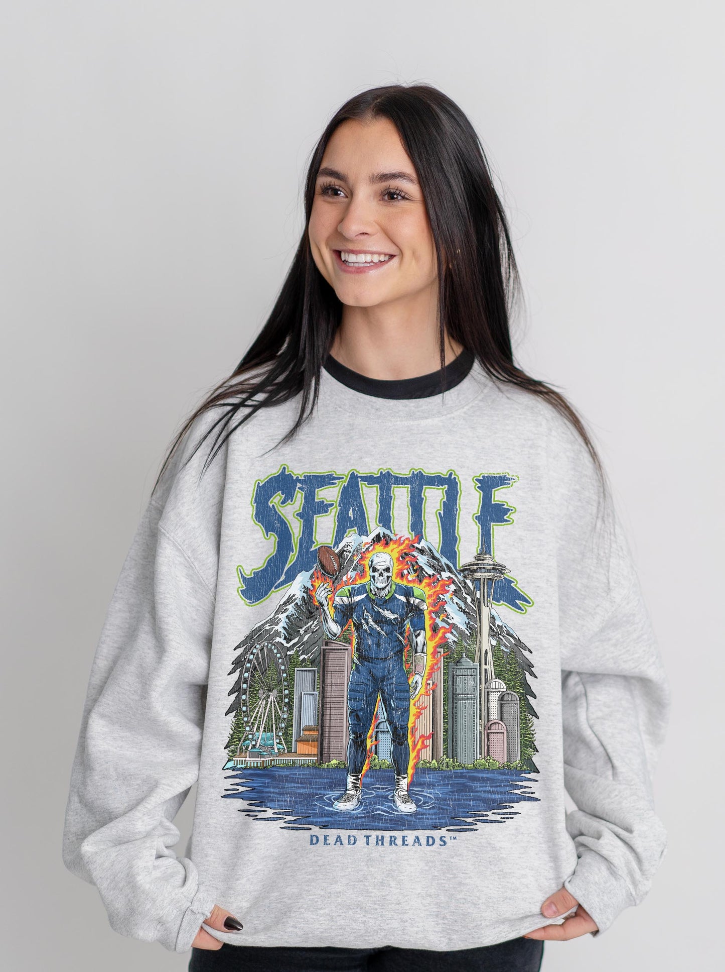 SEATTLE FOOTBALL v2 CREWNECK SWEATSHIRT