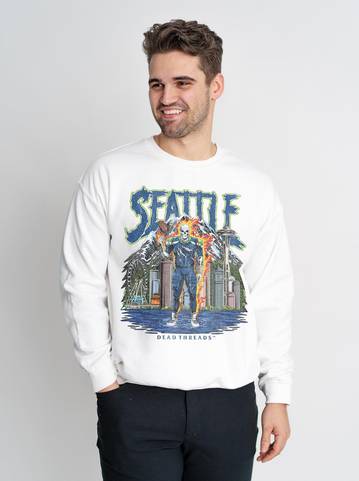 SEATTLE FOOTBALL v2 CREWNECK SWEATSHIRT