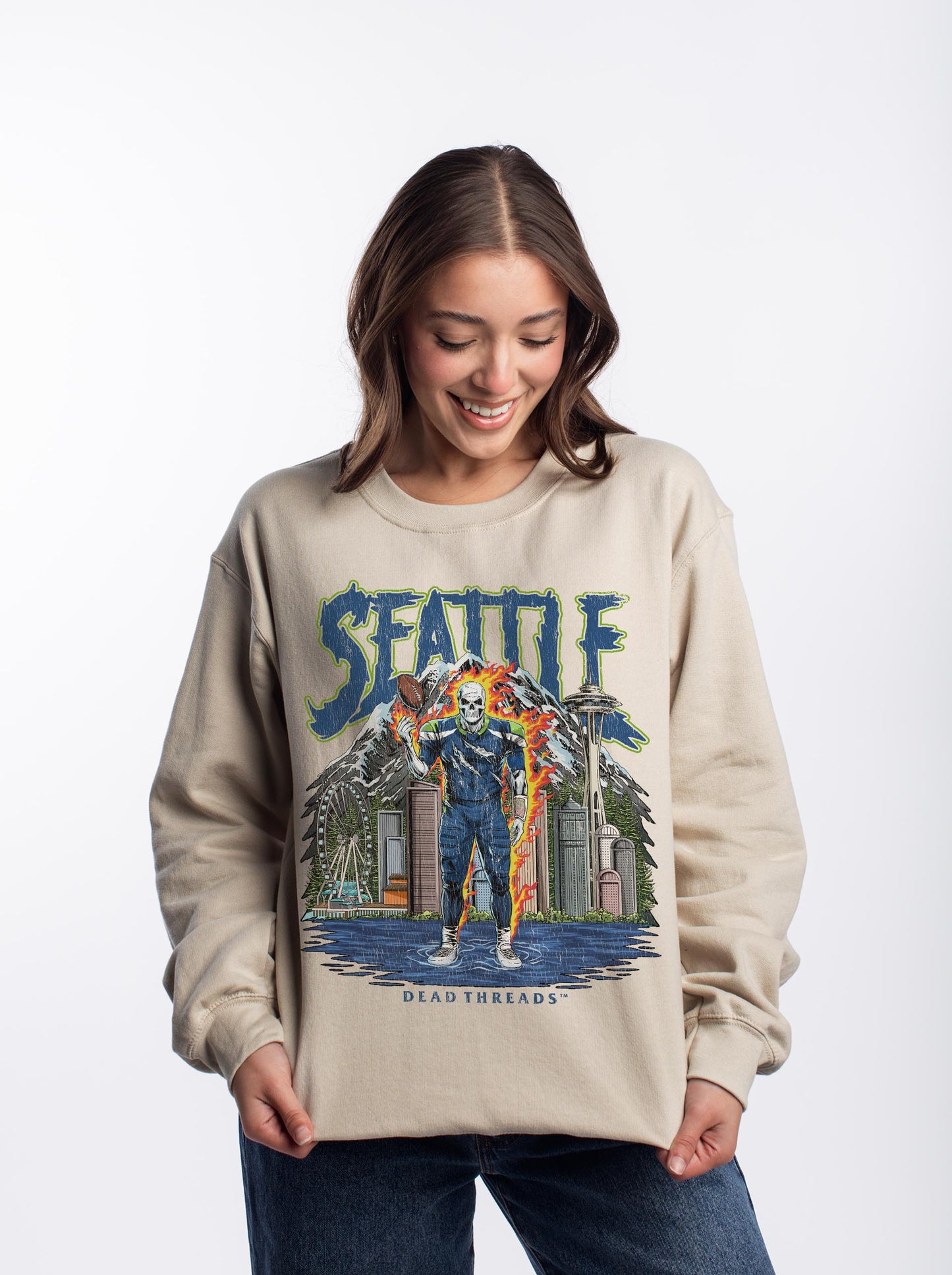 SEATTLE FOOTBALL v2 CREWNECK SWEATSHIRT