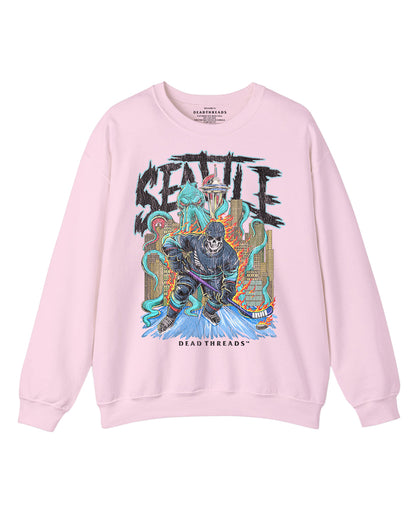 SEATTLE HOCKEY CREWNECK SWEATSHIRT - PINK