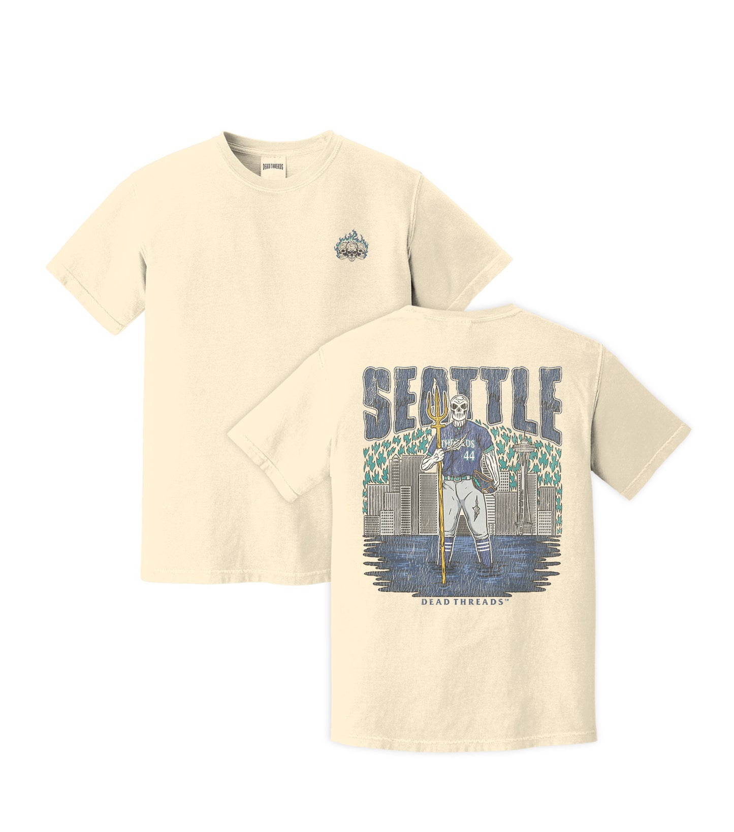 SEATTLE BASEBALL - "3 SKULL" PREMIUM SHIRT