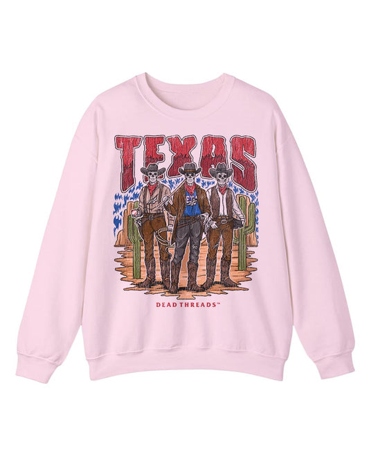 TEXAS BASEBALL CREWNECK SWEATSHIRT - PINK