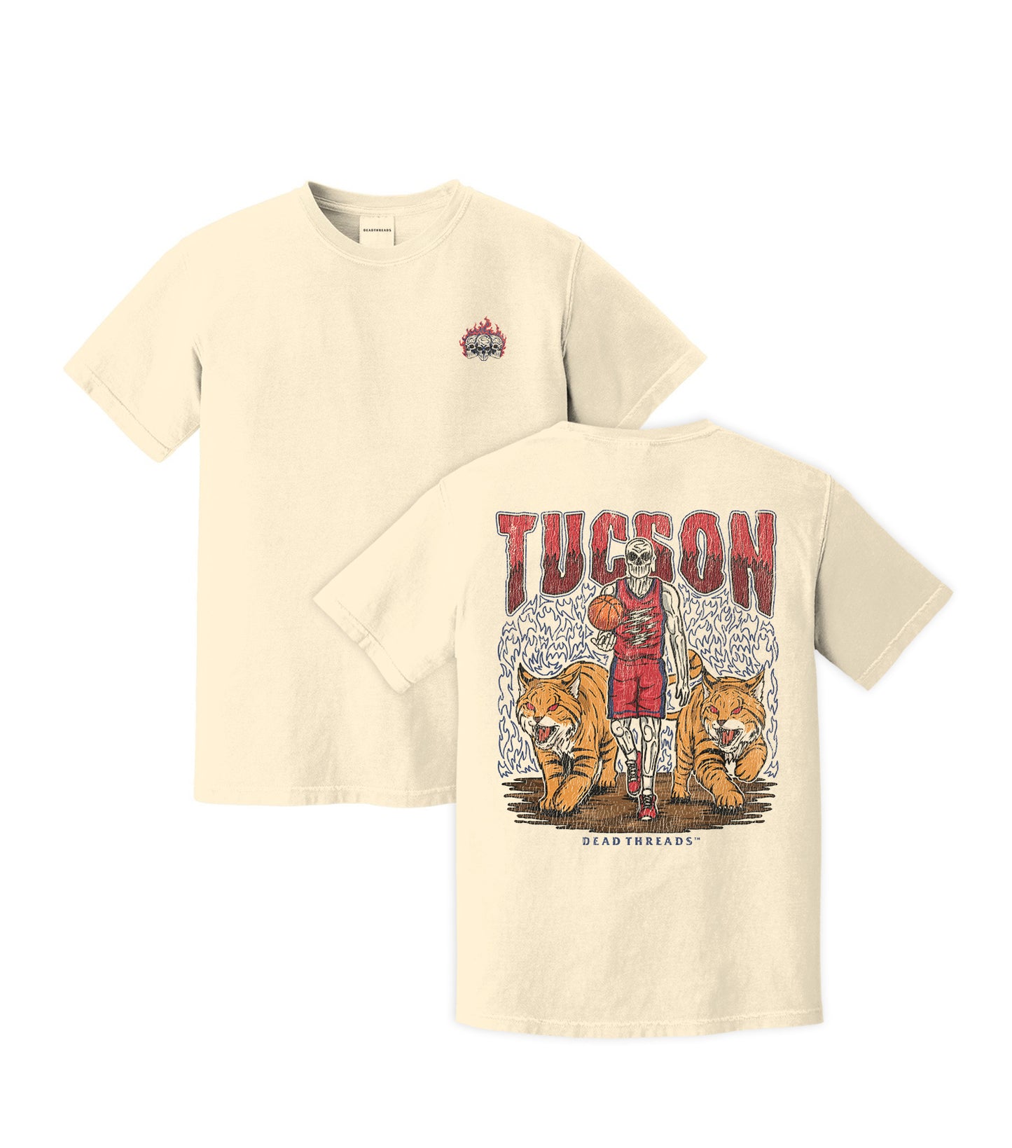 TUCSON BASKETBALL - “3 SKULL” PREMIUM T-SHIRT