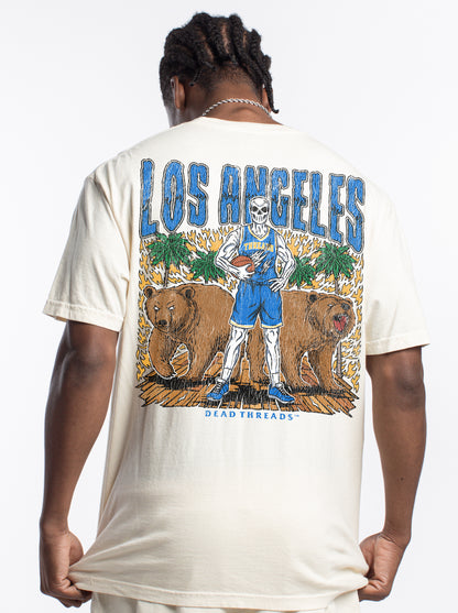 LOS ANGELES BEARS BASKETBALL - “3 SKULL” PREMIUM T-SHIRT