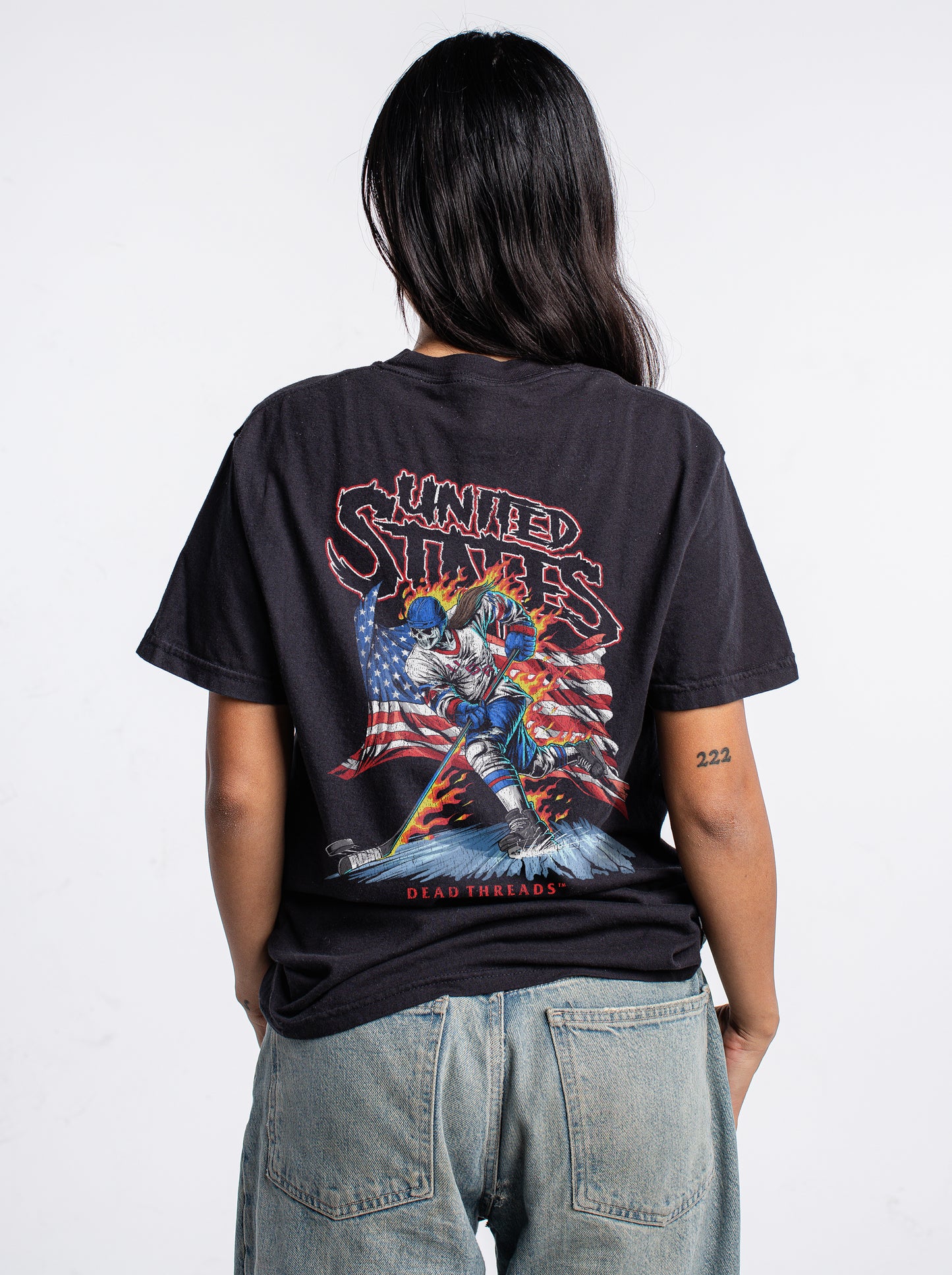 USA HOCKEY v1 (WOMEN) - “3 SKULL” PREMIUM T-SHIRT