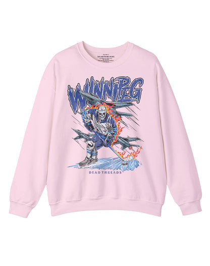 WINNIPEG HOCKEY CREWNECK SWEATSHIRT - PINK