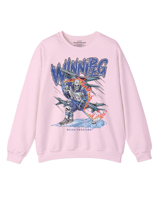 WINNIPEG HOCKEY CREWNECK SWEATSHIRT - PINK
