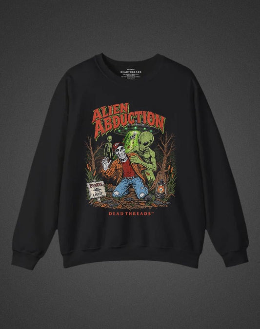 ALIEN ABDUCTION CREWNECK SWEATSHIRT - Halloween Limited Drop – Sweatshirt – Dead Threads Apparel