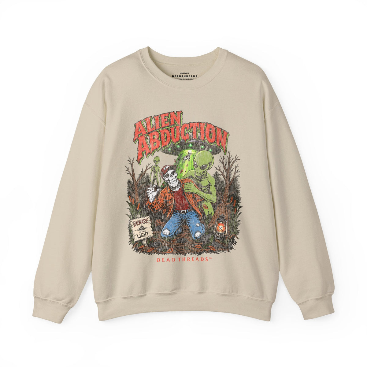 ALIEN ABDUCTION CREWNECK SWEATSHIRT - Halloween Limited Drop – Sweatshirt – Dead Threads Apparel