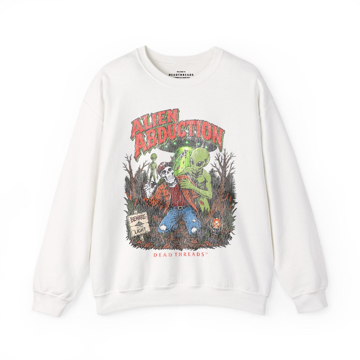 ALIEN ABDUCTION CREWNECK SWEATSHIRT - Halloween Limited Drop – Sweatshirt – Dead Threads Apparel