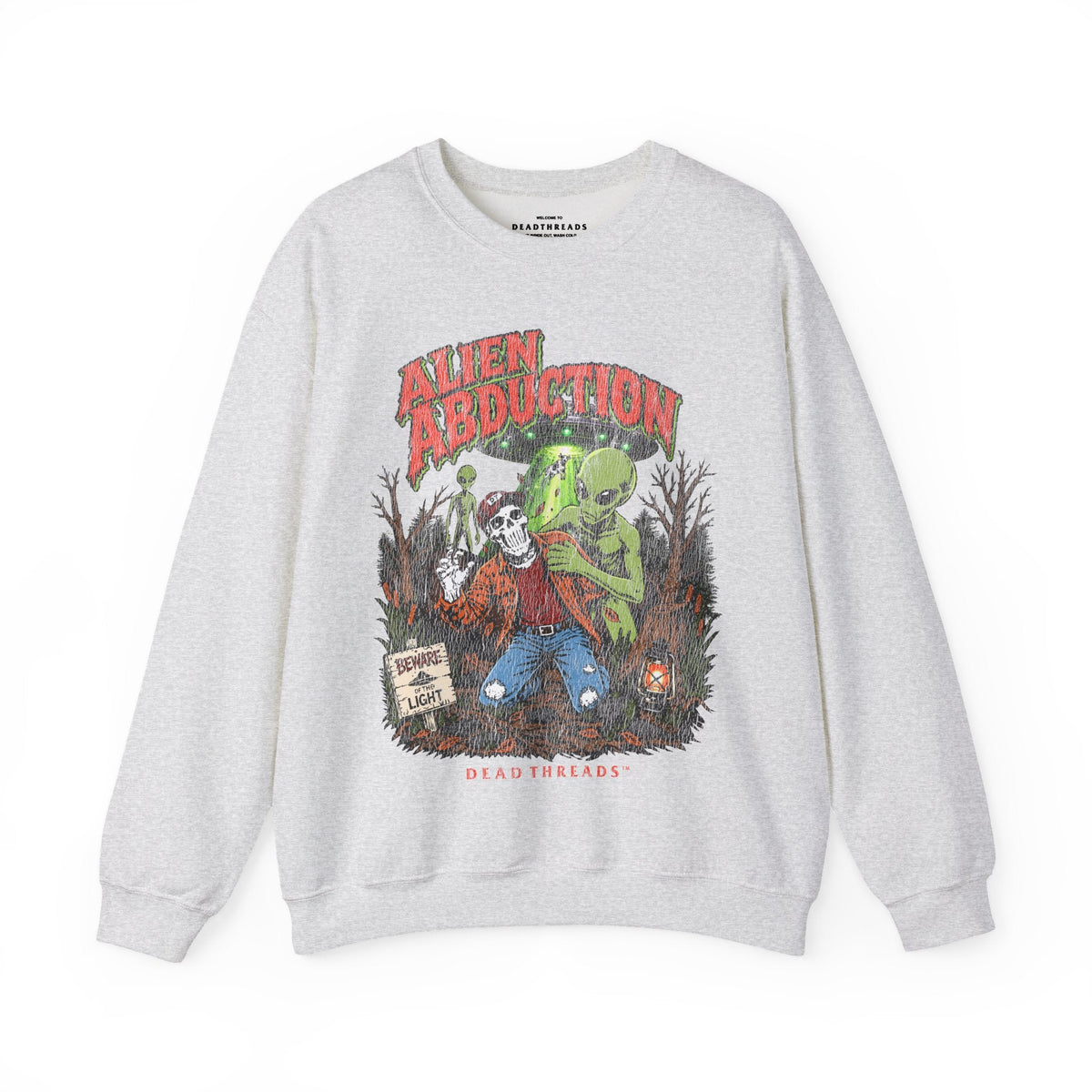 ALIEN ABDUCTION CREWNECK SWEATSHIRT - Halloween Limited Drop – Sweatshirt – Dead Threads Apparel