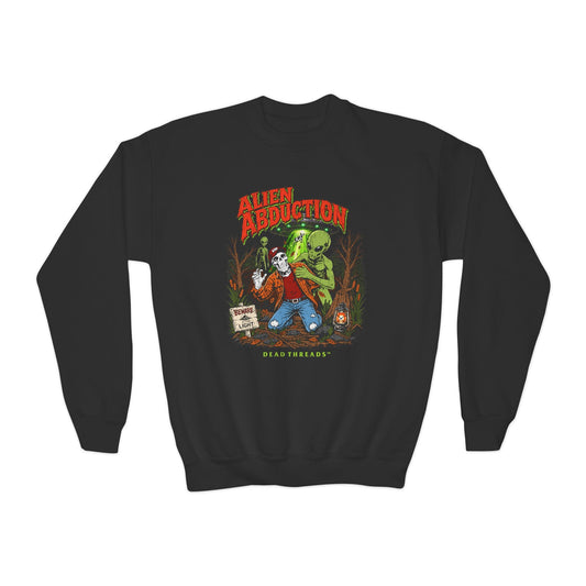 ALIEN ABDUCTION (KIDS) CREWNECK SWEATSHIRT - Halloween Limited Drop – Kids clothes – Dead Threads Apparel