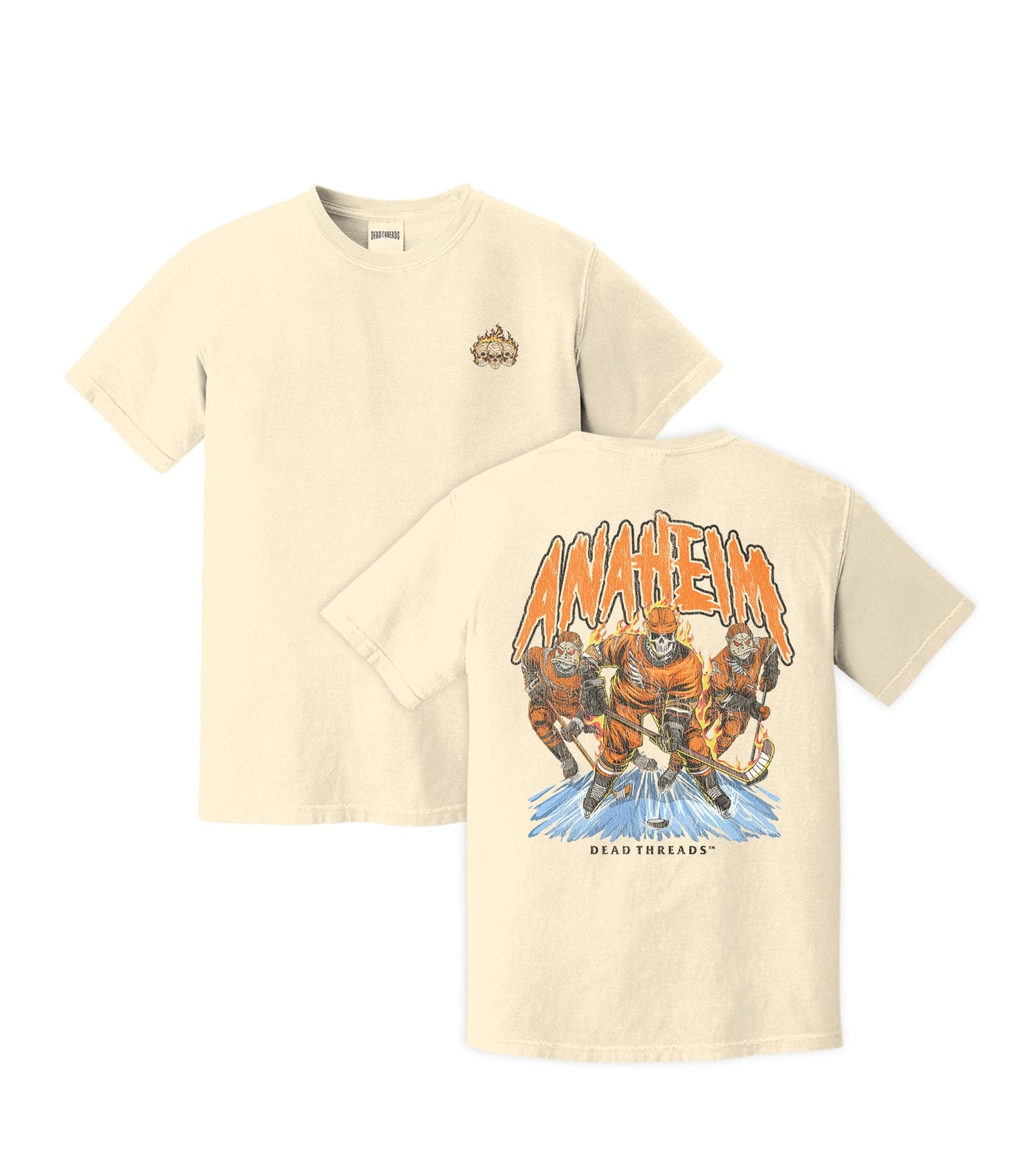ANAHEIM HOCKEY - “3 SKULL” PREMIUM T - SHIRT – T-Shirt – Dead Threads Apparel