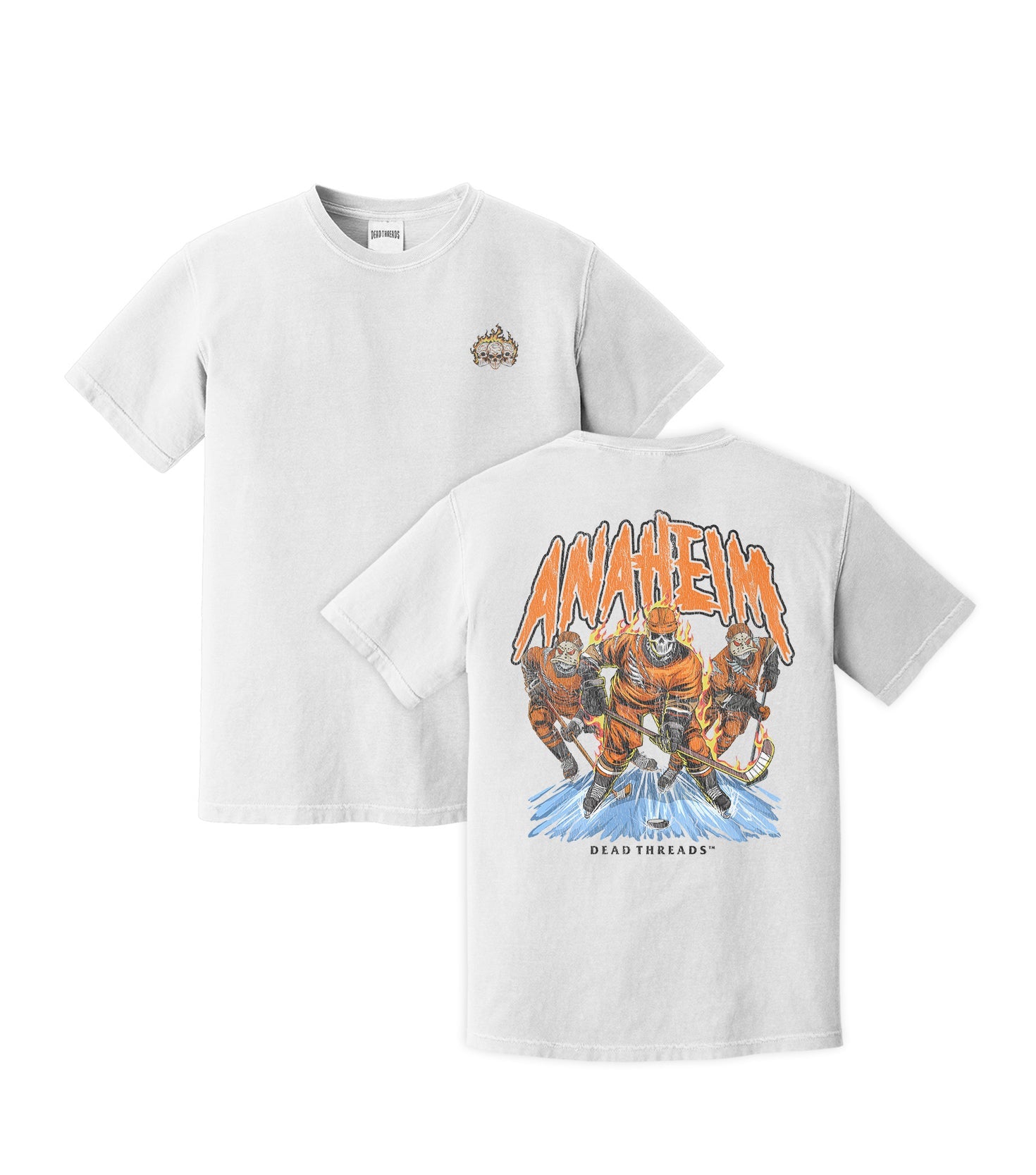 ANAHEIM HOCKEY - “3 SKULL” PREMIUM T - SHIRT – T-Shirt – Dead Threads Apparel