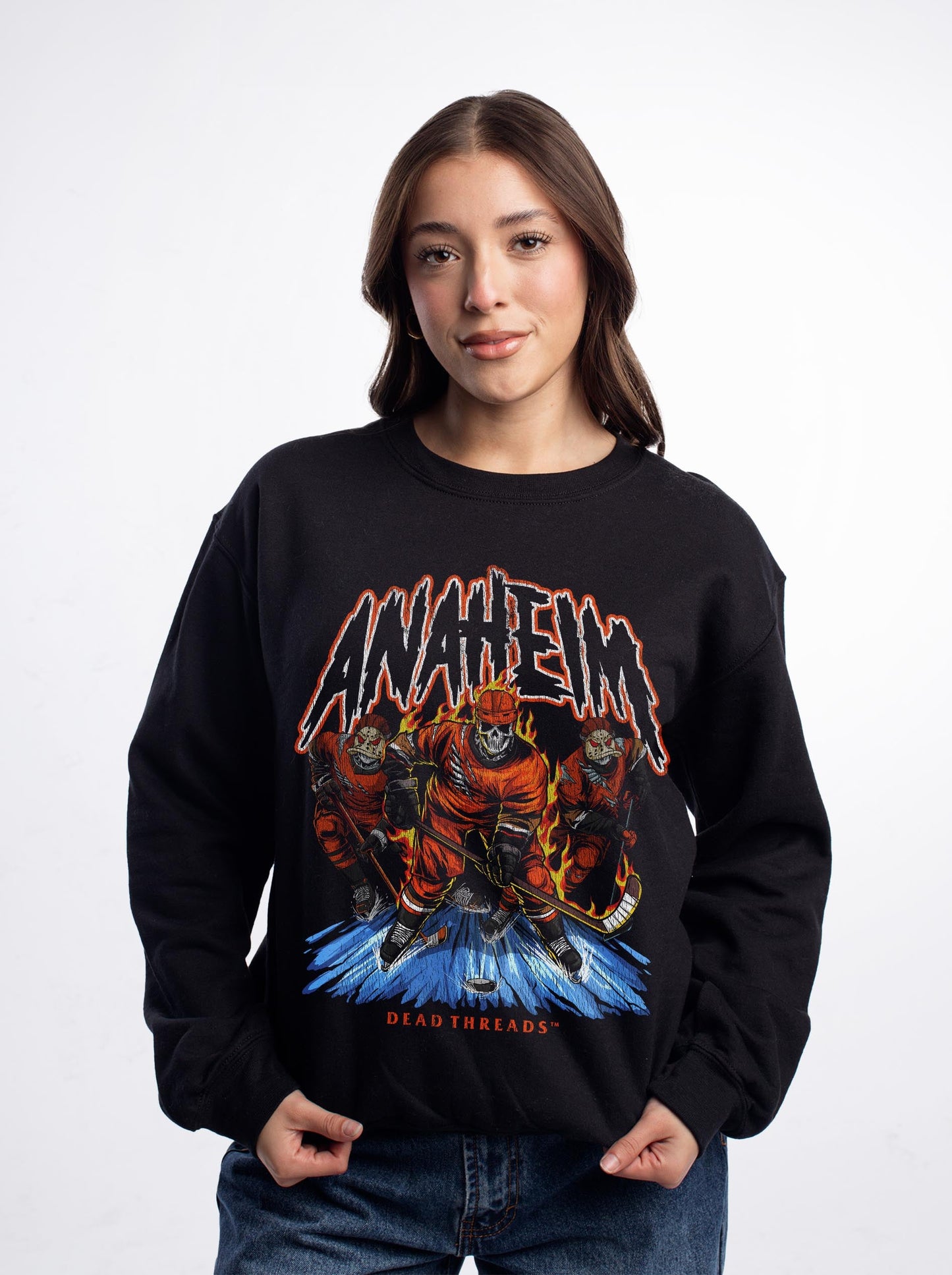 ANAHEIM HOCKEY CREWNECK SWEATSHIRT – Sweatshirt – Dead Threads Apparel