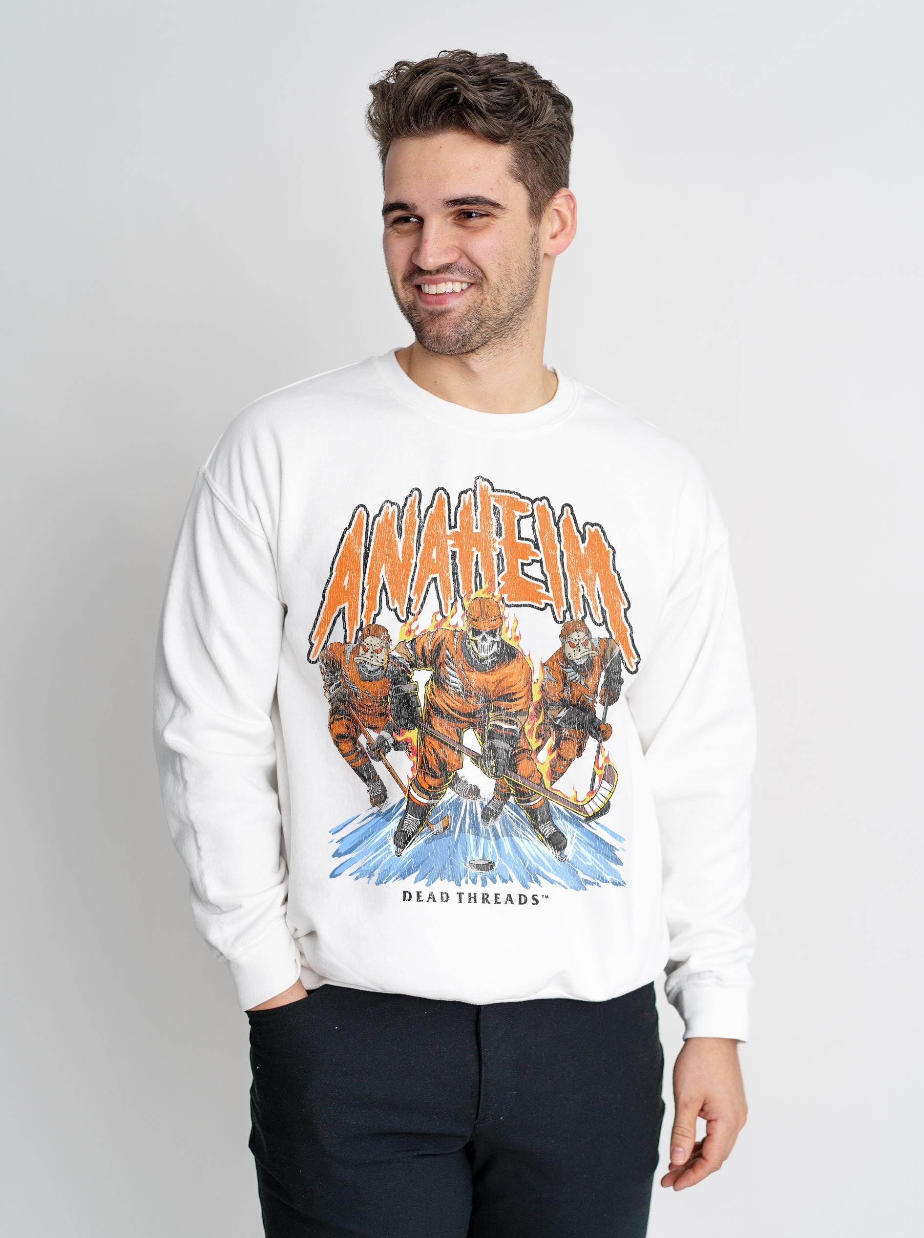 ANAHEIM HOCKEY CREWNECK SWEATSHIRT – Sweatshirt – Dead Threads Apparel