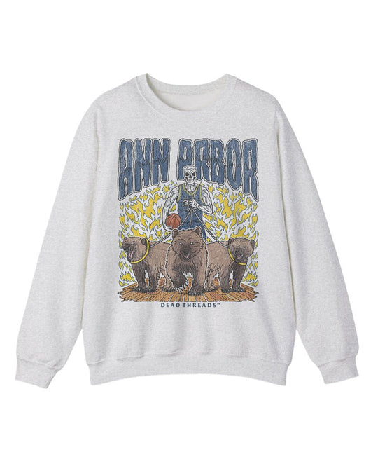 ANN ARBOR BASKETBALL CREWNECK SWEATSHIRT – Sweatshirt – Dead Threads Apparel