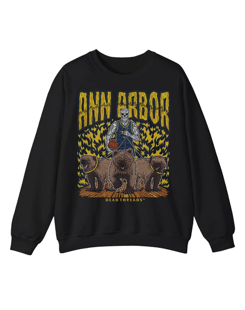 ANN ARBOR BASKETBALL CREWNECK SWEATSHIRT – Sweatshirt – Dead Threads Apparel