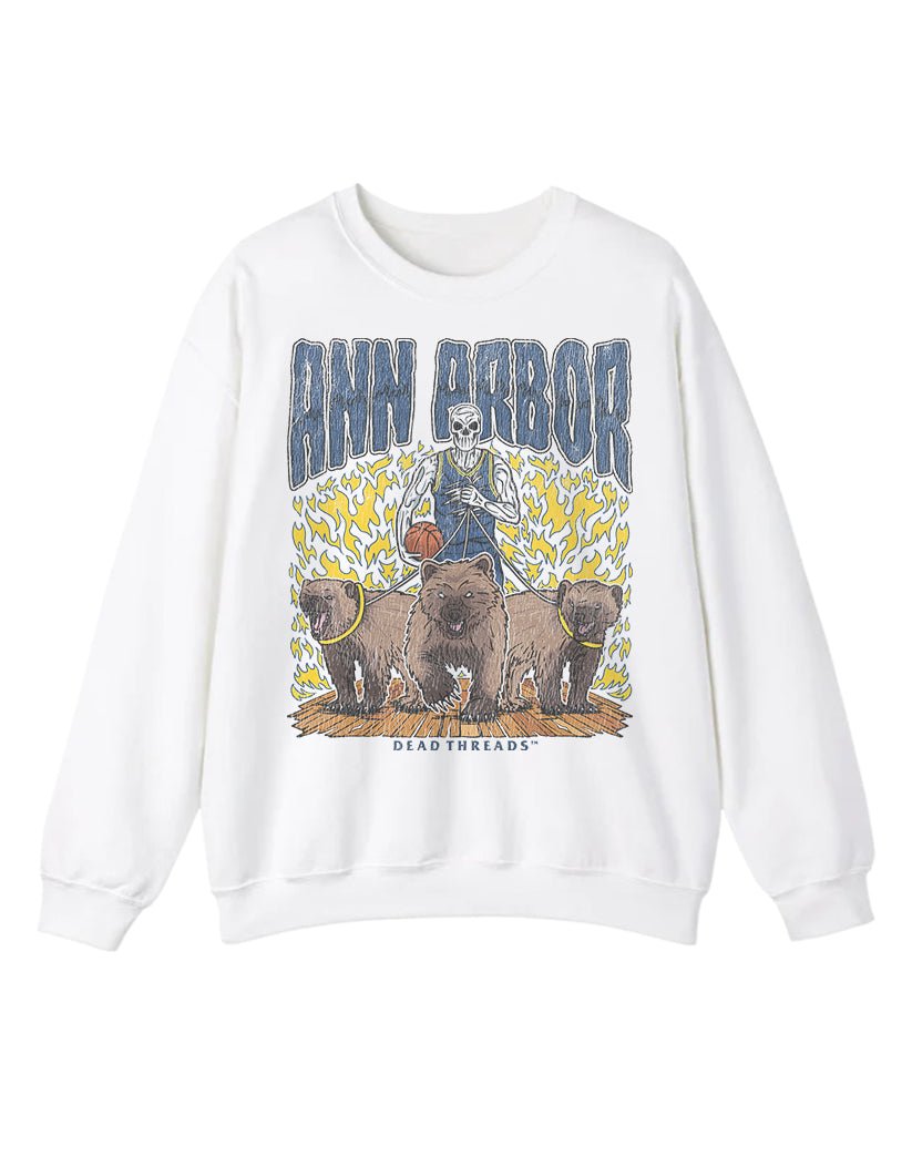 ANN ARBOR BASKETBALL CREWNECK SWEATSHIRT – Sweatshirt – Dead Threads Apparel
