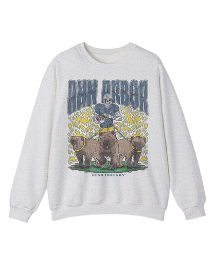 ANN ARBOR FOOTBALL CREWNECK SWEATSHIRT – Sweatshirt – Dead Threads Apparel