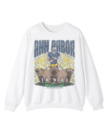 ANN ARBOR FOOTBALL CREWNECK SWEATSHIRT – Sweatshirt – Dead Threads Apparel