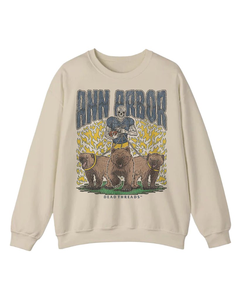 ANN ARBOR FOOTBALL CREWNECK SWEATSHIRT – Sweatshirt – Dead Threads Apparel