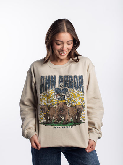 ANN ARBOR FOOTBALL CREWNECK SWEATSHIRT – Sweatshirt – Dead Threads Apparel