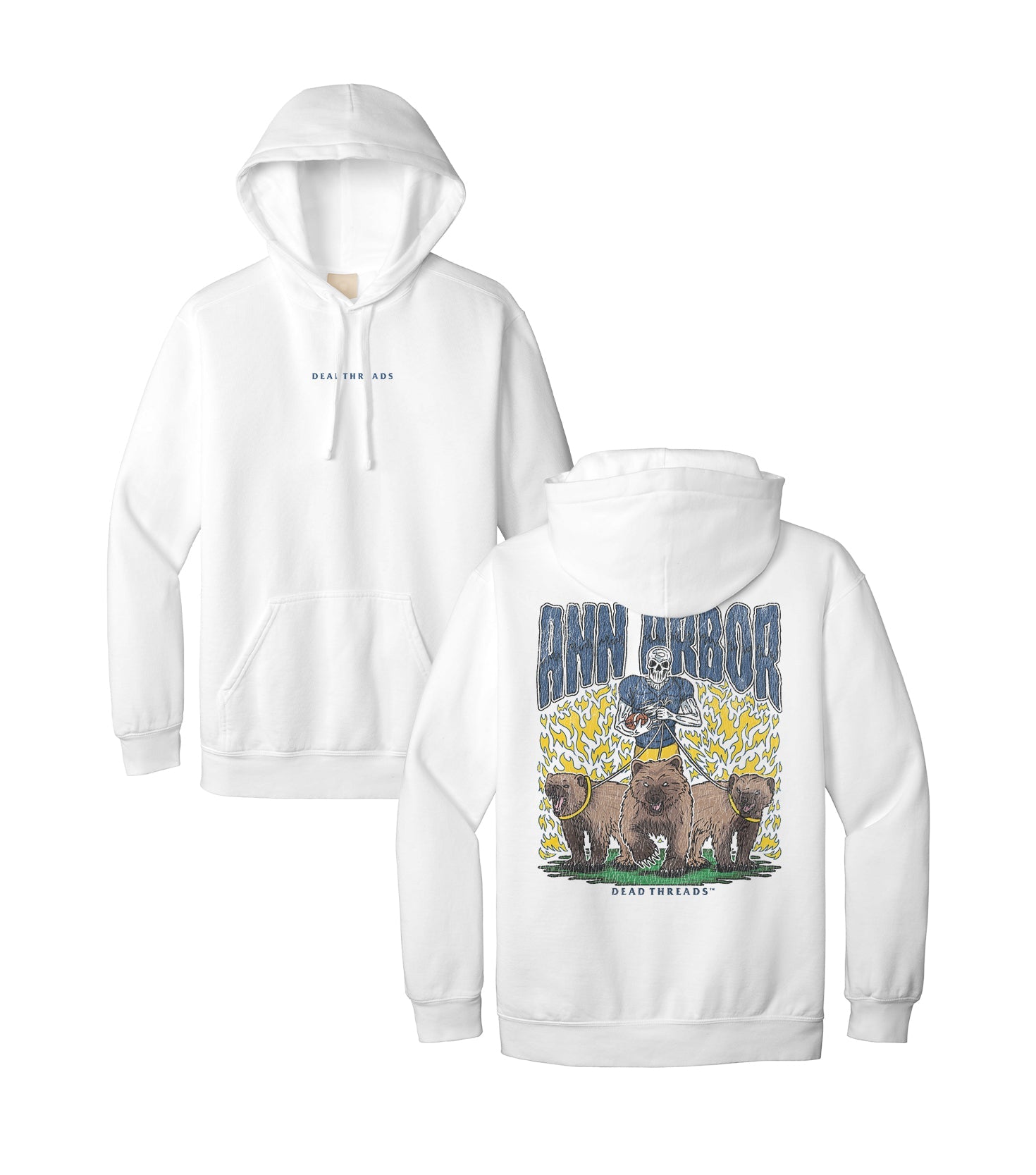 ANN ARBOR FOOTBALL - “DT ESSENTIAL" HOODIE – Hoodie – Dead Threads Apparel