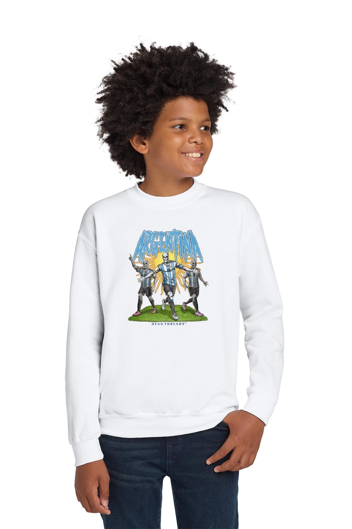 ARGENTINA SOCCER - KIDS CREWNECK SWEATSHIRT – Kids clothes – Dead Threads Apparel