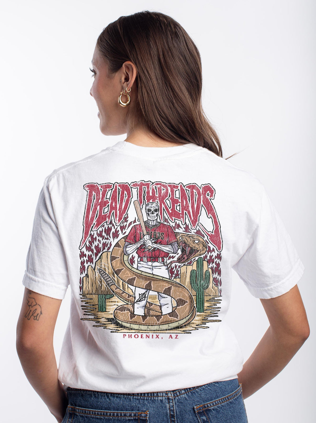 ARIZONA BASEBALL - “3 SKULL” PREMIUM T-SHIRT – T-Shirt – Dead Threads Apparel