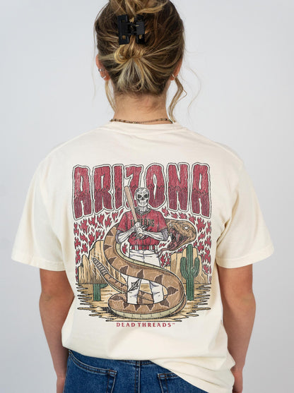 ARIZONA BASEBALL - "3 SKULL" PREMIUM T - SHIRT – T-Shirt – Dead Threads Apparel