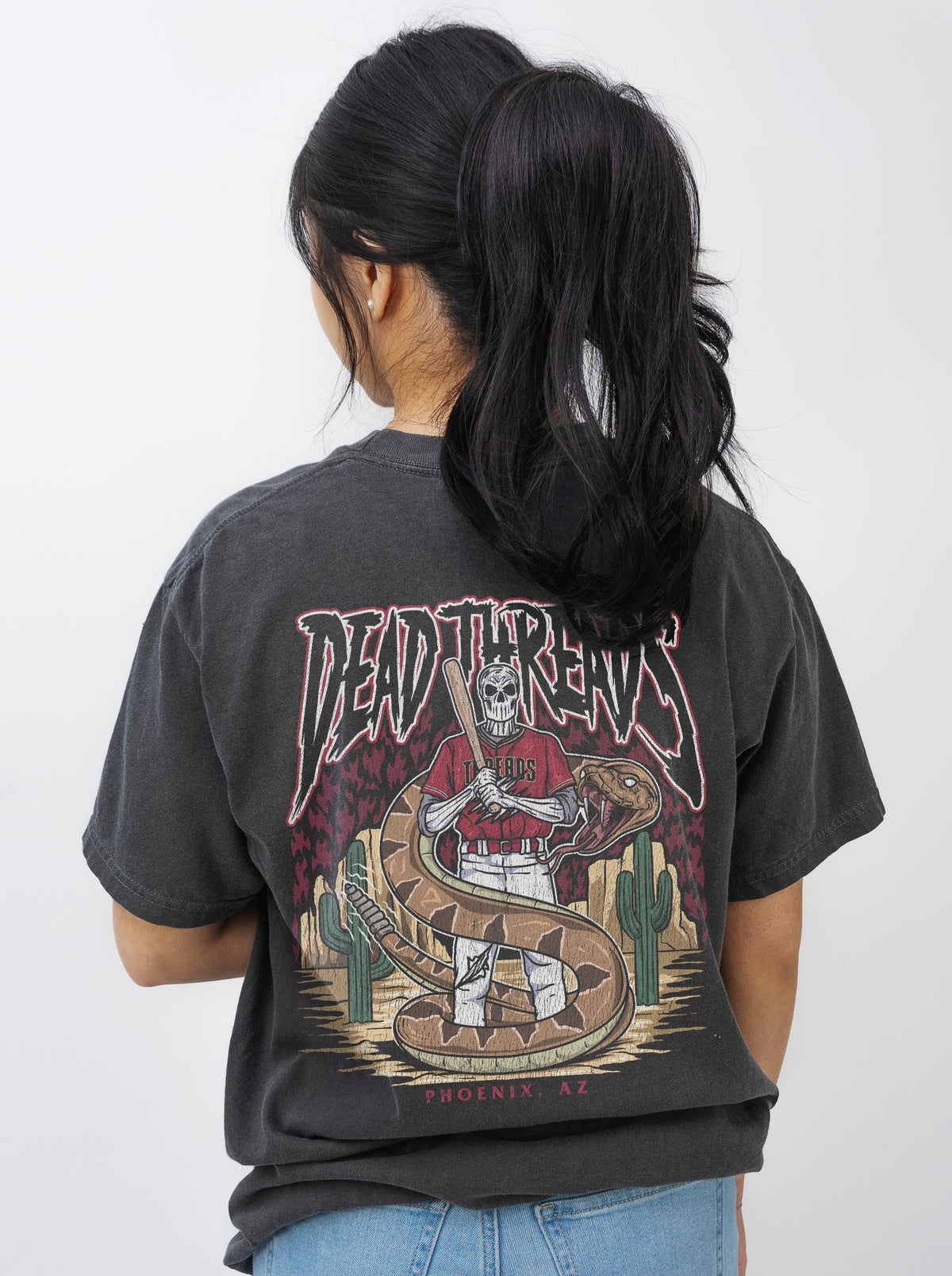 ARIZONA BASEBALL - “3 SKULL” PREMIUM T-SHIRT – T-Shirt – Dead Threads Apparel