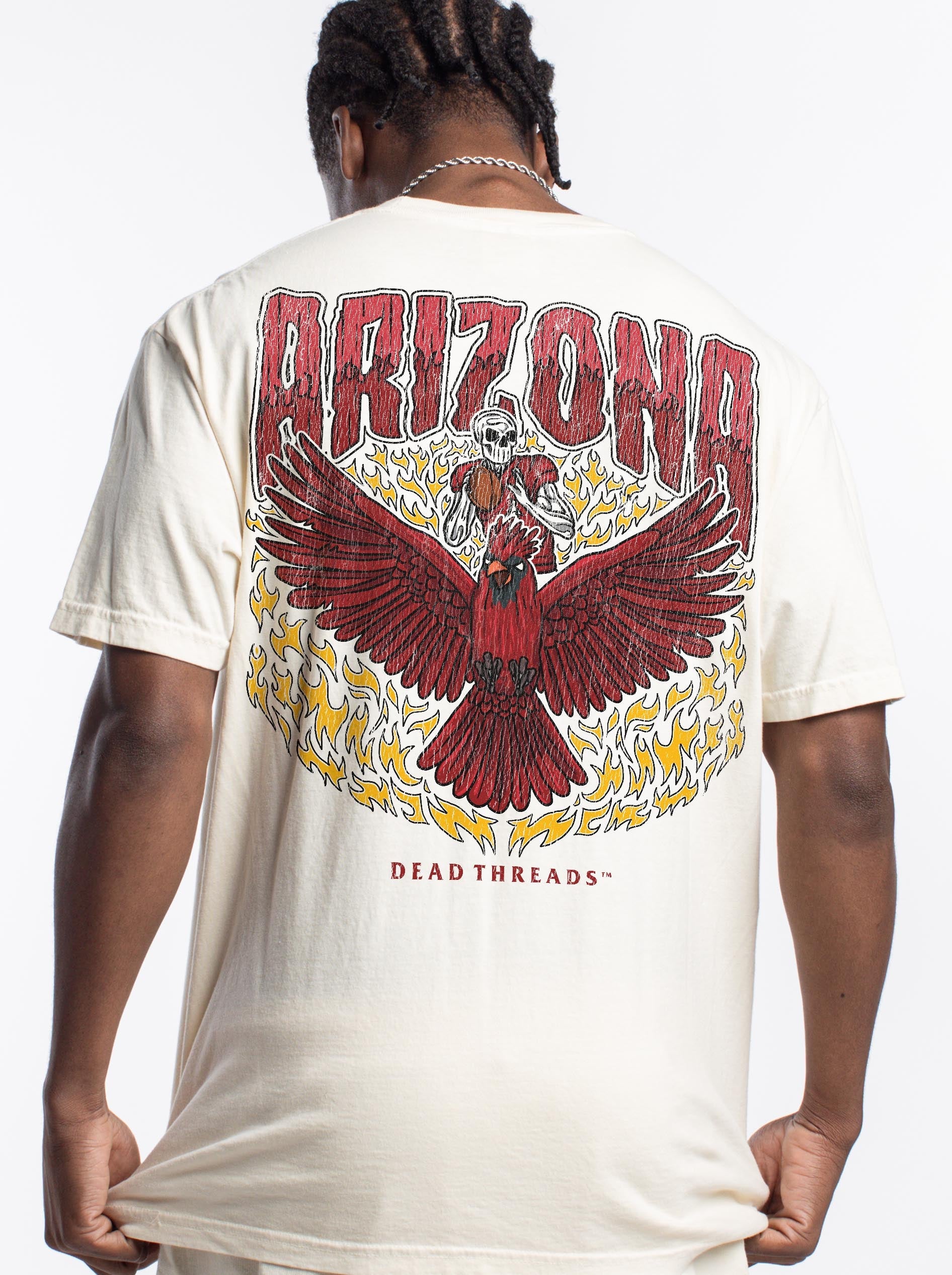 ARIZONA FOOTBALL - “3 SKULL” PREMIUM T - SHIRT – T-Shirt – Dead Threads Apparel