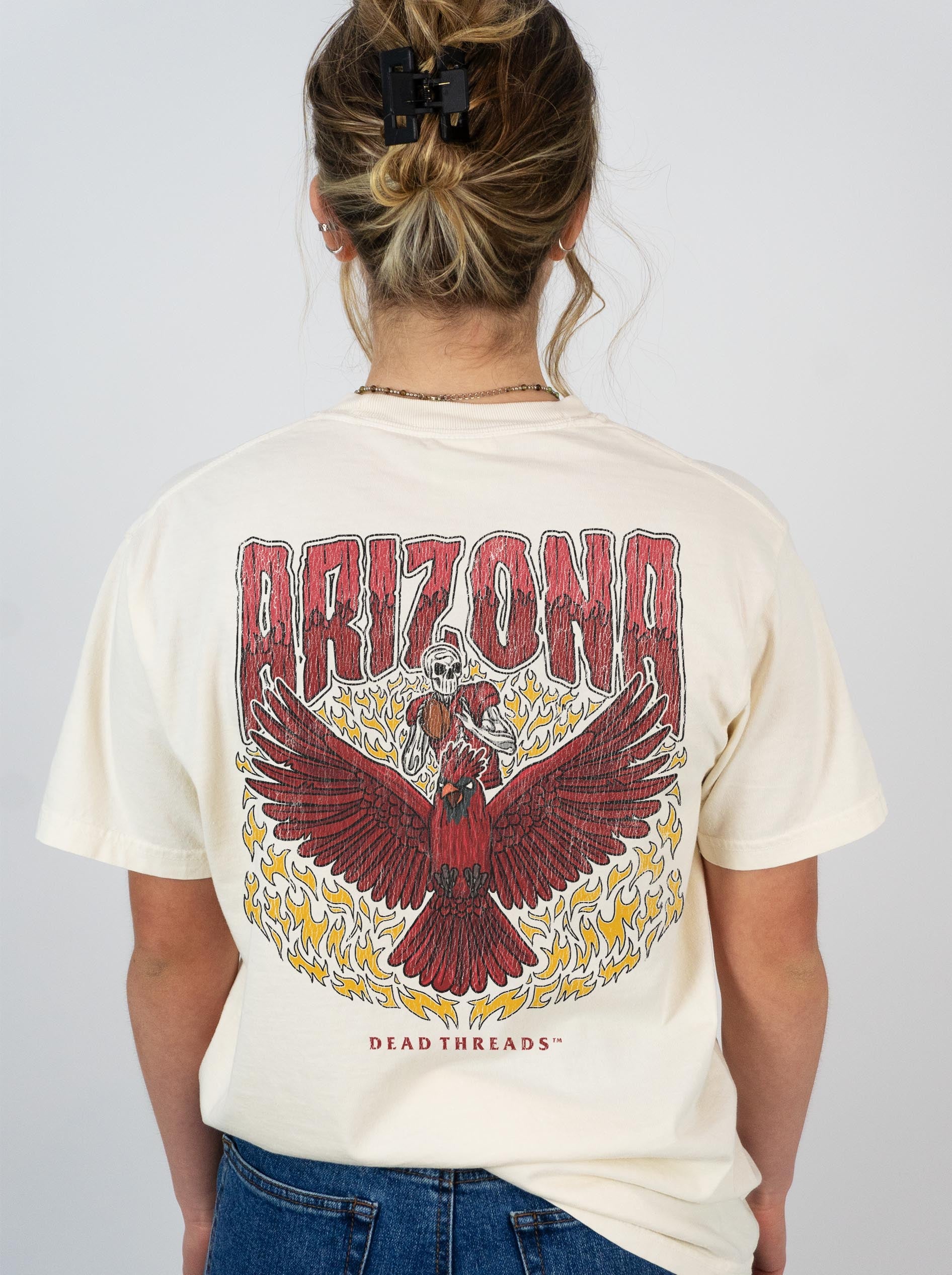 ARIZONA FOOTBALL - “3 SKULL” PREMIUM T - SHIRT – T-Shirt – Dead Threads Apparel
