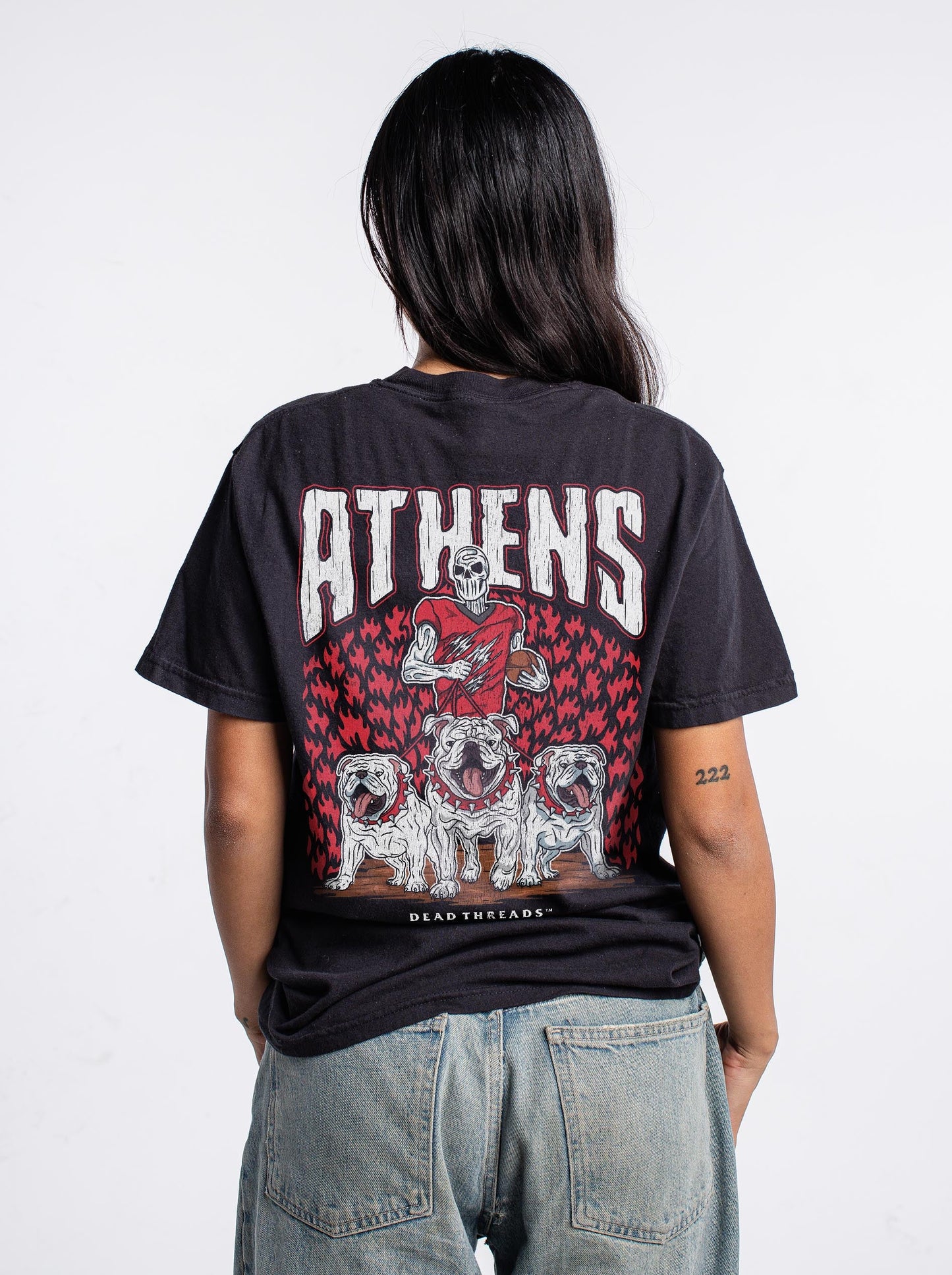ATHENS FOOTBALL - “3 SKULL” PREMIUM T - SHIRT – T-Shirt – Dead Threads Apparel