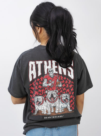 ATHENS FOOTBALL - “3 SKULL” PREMIUM T - SHIRT – T-Shirt – Dead Threads Apparel