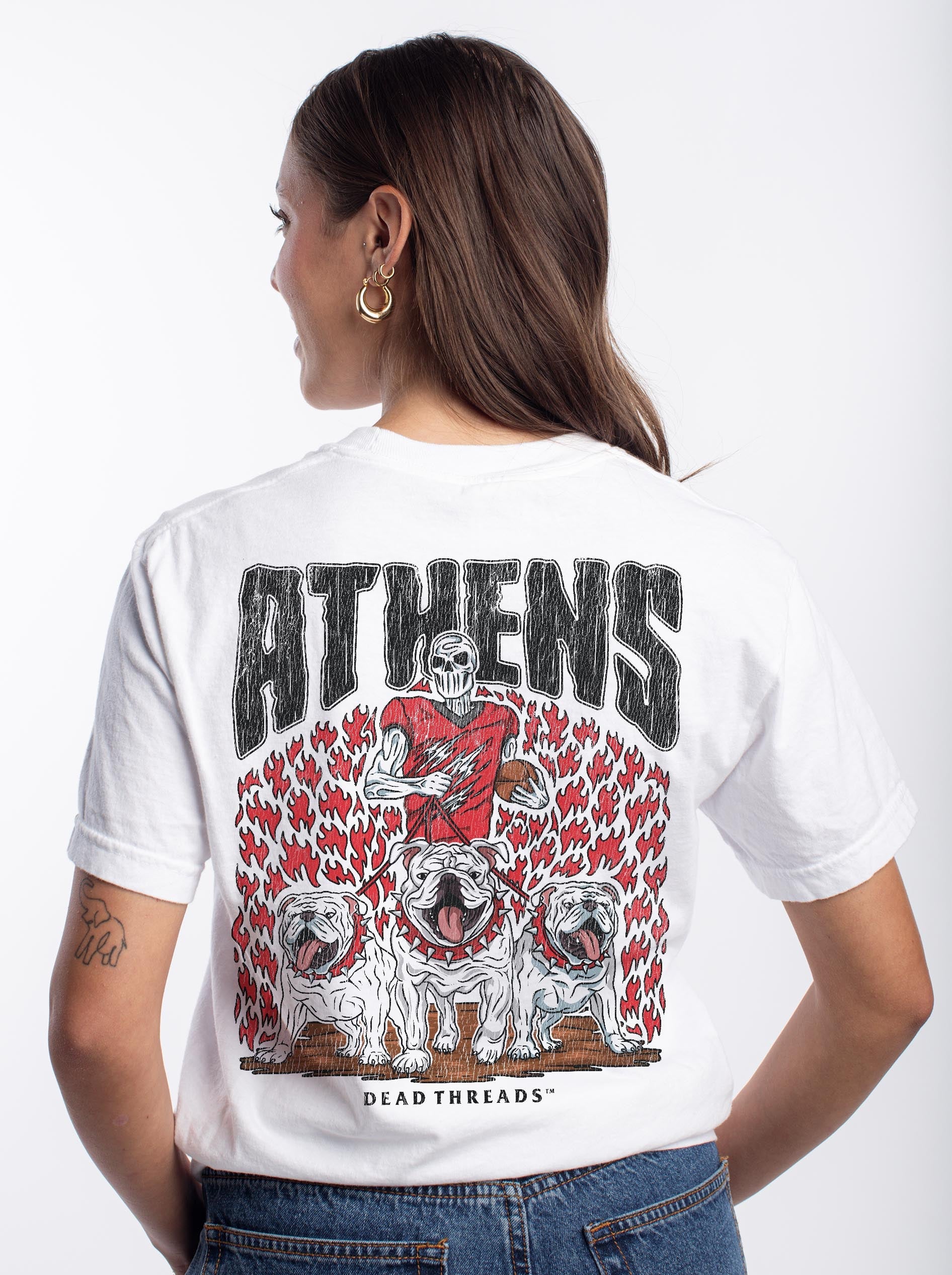 ATHENS FOOTBALL - “3 SKULL” PREMIUM T - SHIRT – T-Shirt – Dead Threads Apparel
