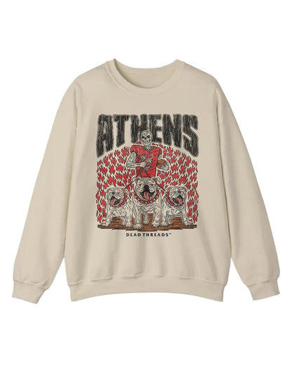 ATHENS FOOTBALL CREWNECK SWEATSHIRT – Sweatshirt – Dead Threads Apparel