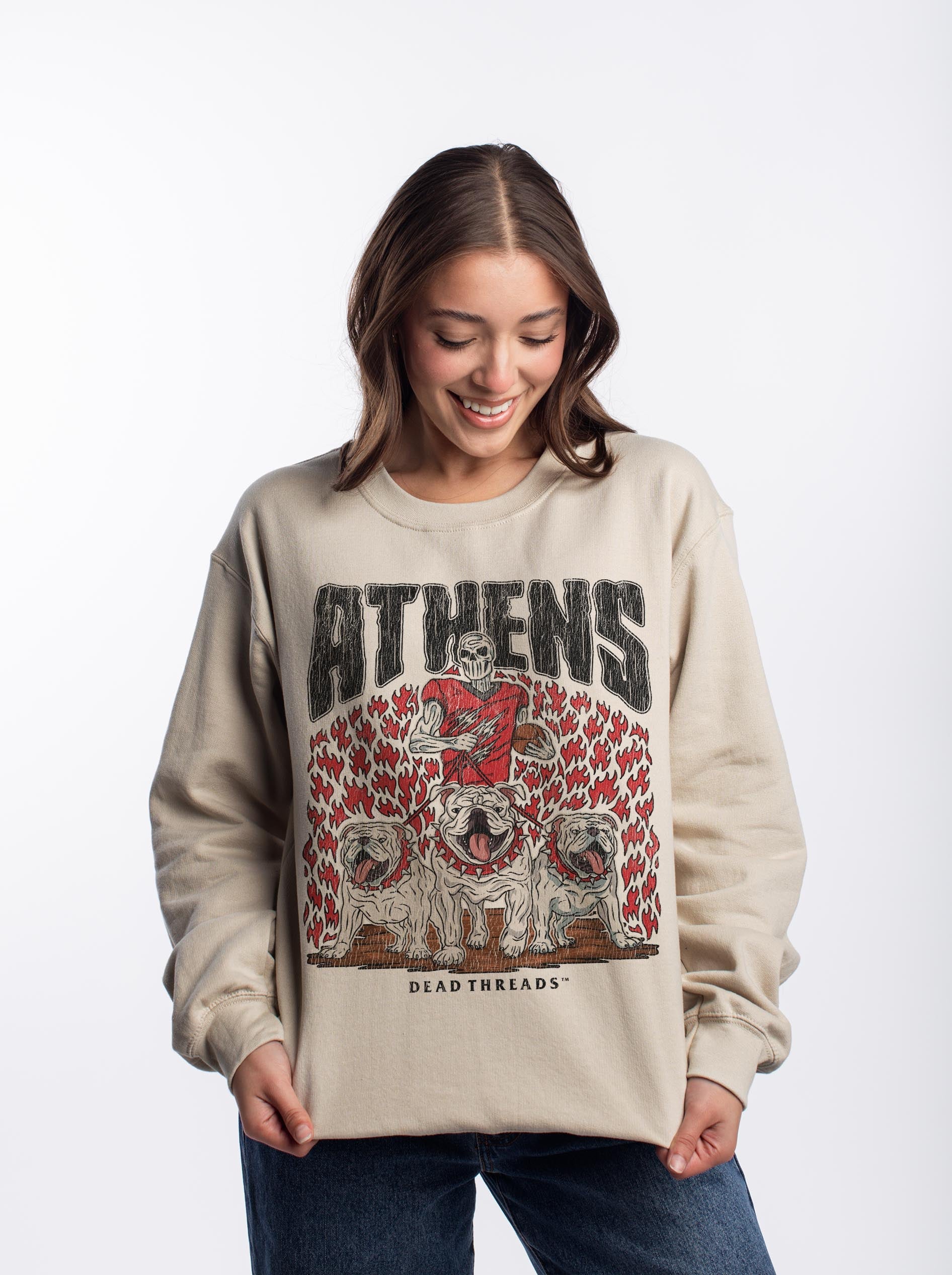 ATHENS FOOTBALL CREWNECK SWEATSHIRT – Sweatshirt – Dead Threads Apparel