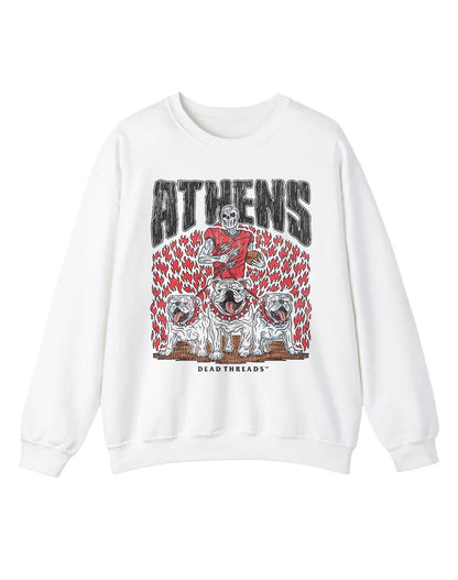 ATHENS FOOTBALL CREWNECK SWEATSHIRT – Sweatshirt – Dead Threads Apparel