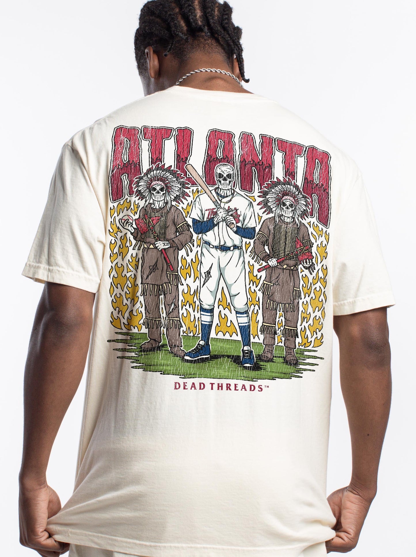 ATLANTA BASEBALL - "3 SKULL" PREMIUM SHIRT – T-Shirt – Dead Threads Apparel