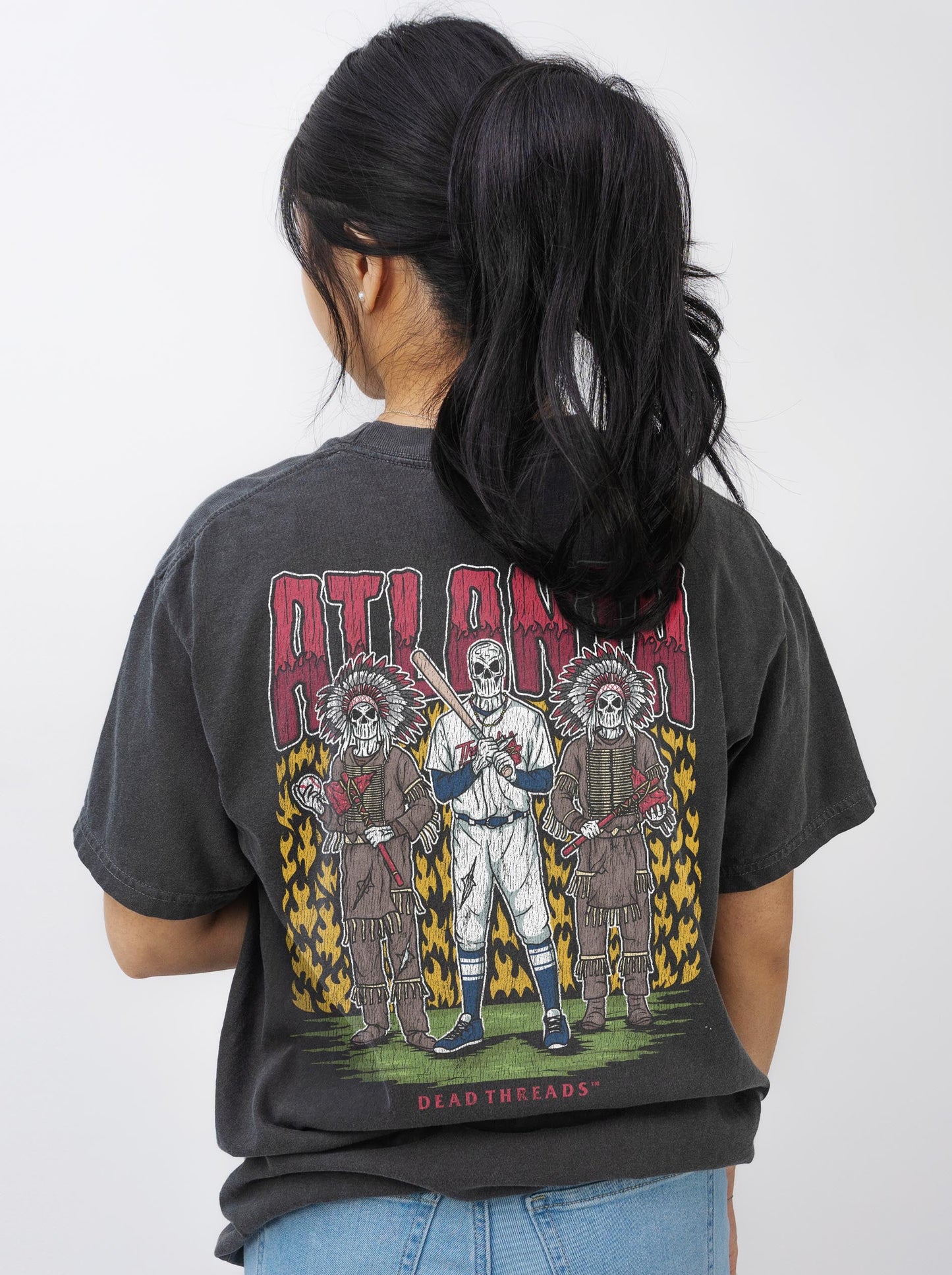 ATLANTA BASEBALL - "3 SKULL" PREMIUM SHIRT – T-Shirt – Dead Threads Apparel