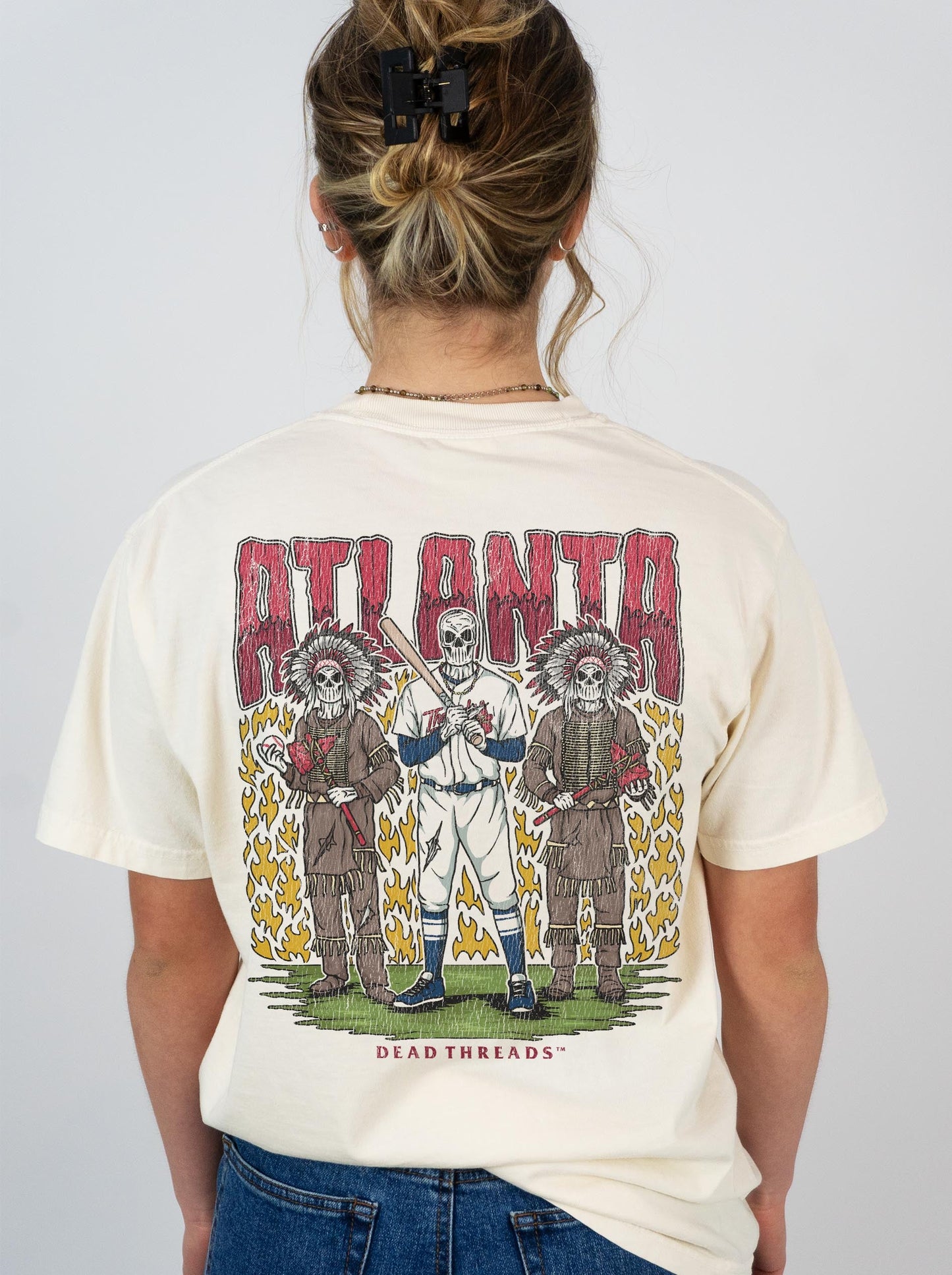 ATLANTA BASEBALL - "3 SKULL" PREMIUM SHIRT – T-Shirt – Dead Threads Apparel