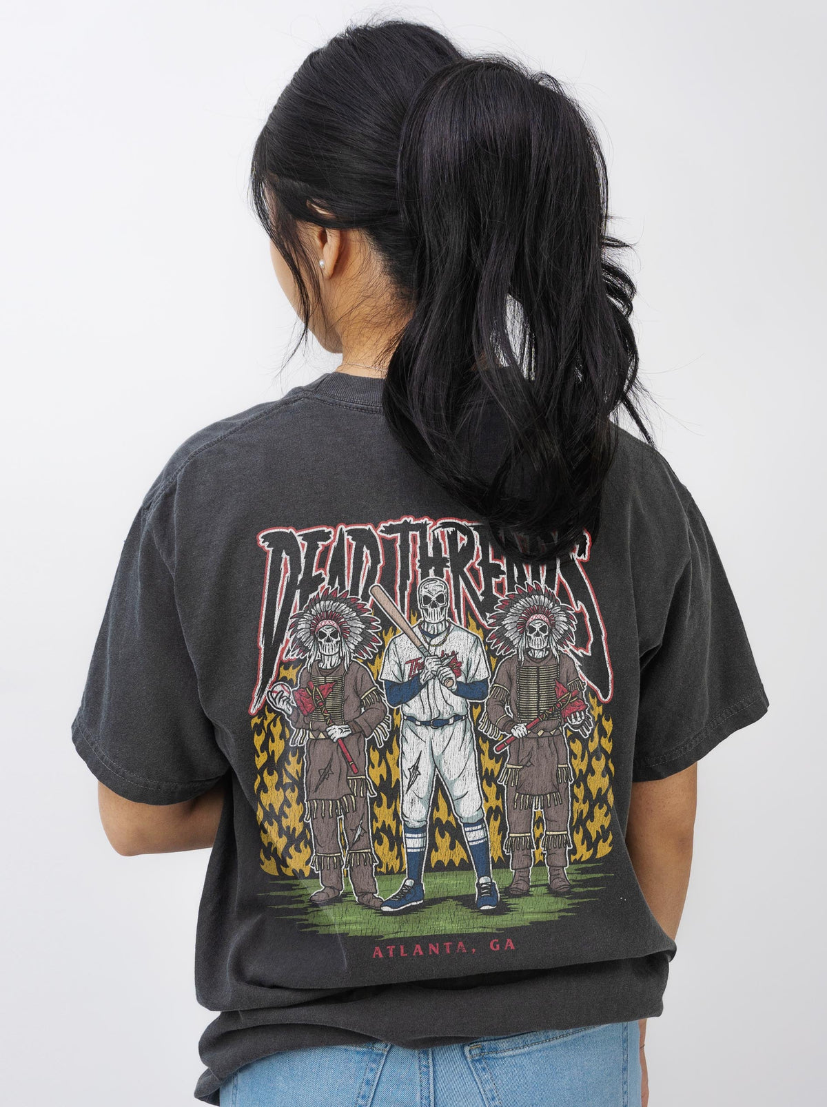 ATLANTA BASEBALL - “3 SKULL” PREMIUM T-SHIRT – T-Shirt – Dead Threads Apparel