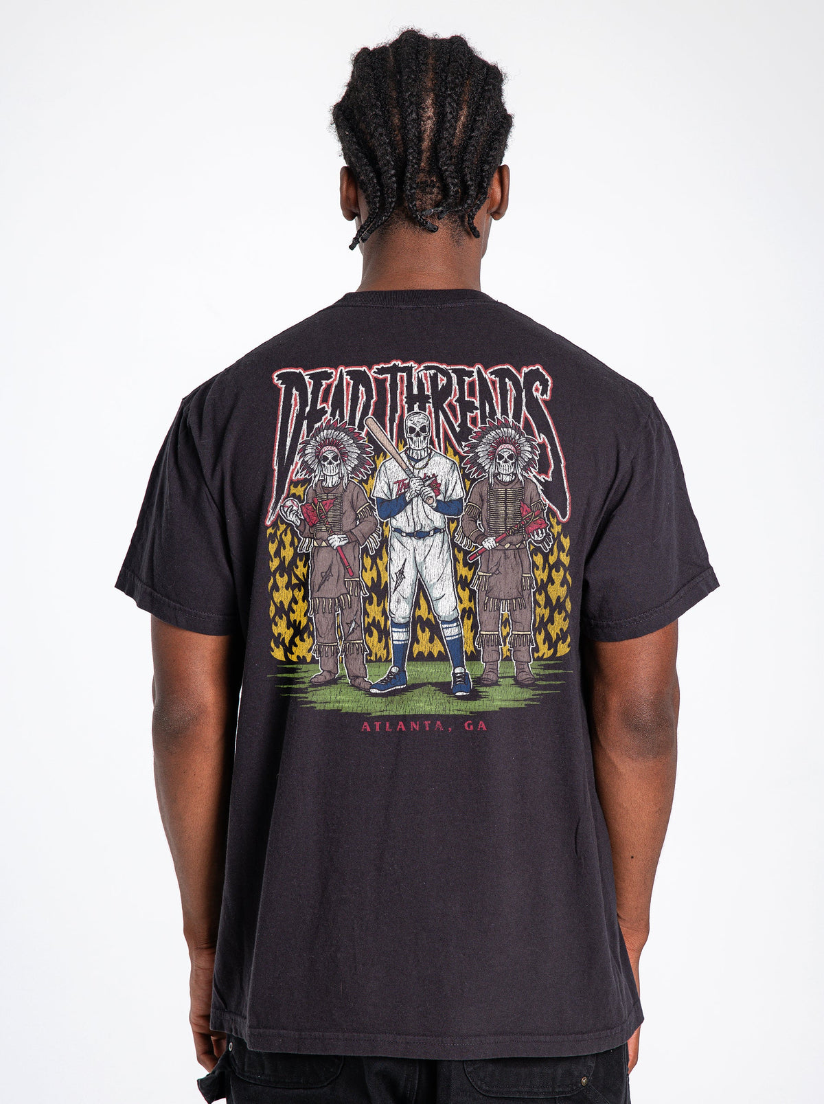 ATLANTA BASEBALL - “3 SKULL” PREMIUM T-SHIRT – T-Shirt – Dead Threads Apparel