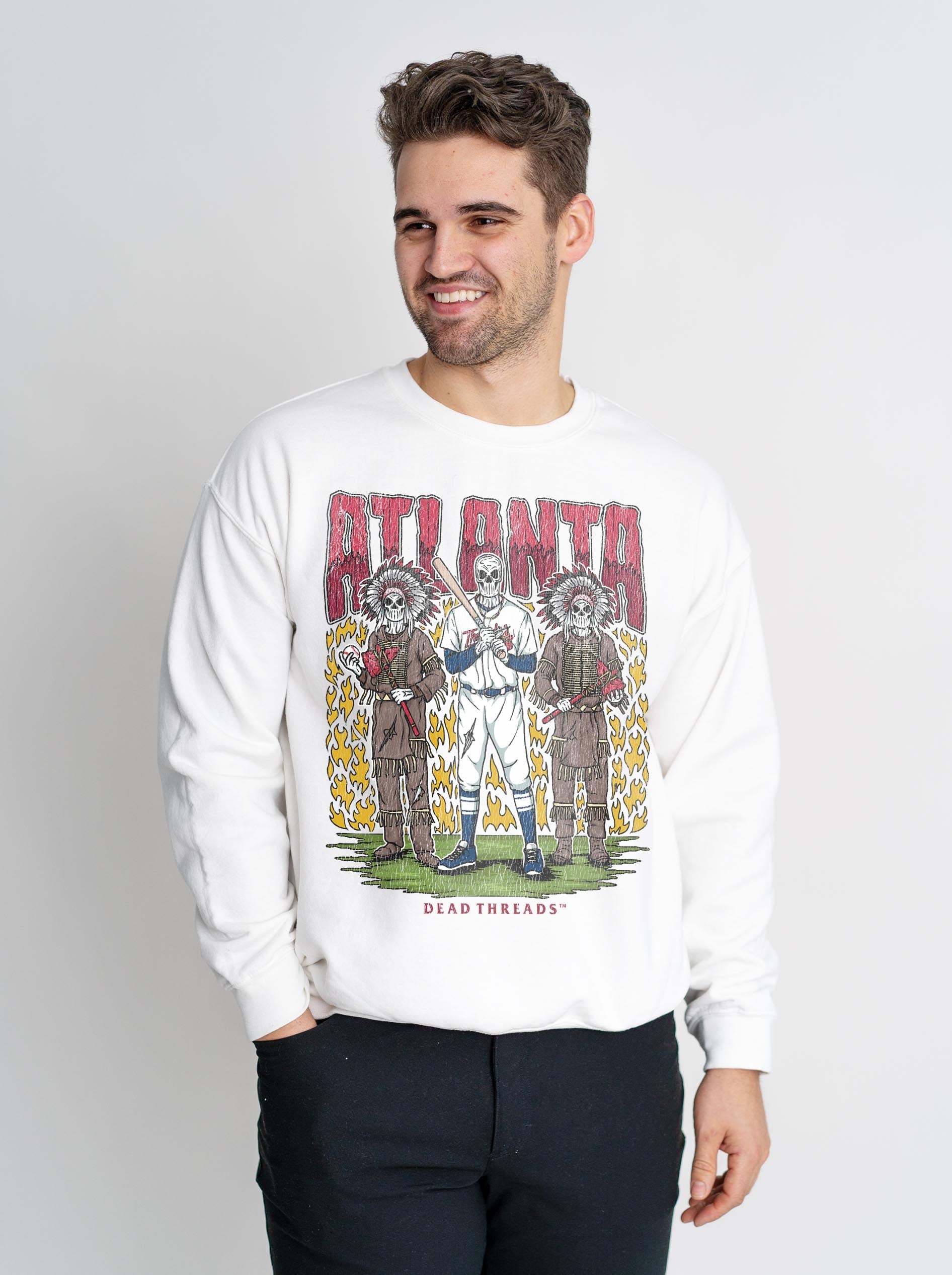 ATLANTA BASEBALL CREWNECK SWEATSHIRT – Sweatshirt – Dead Threads Apparel