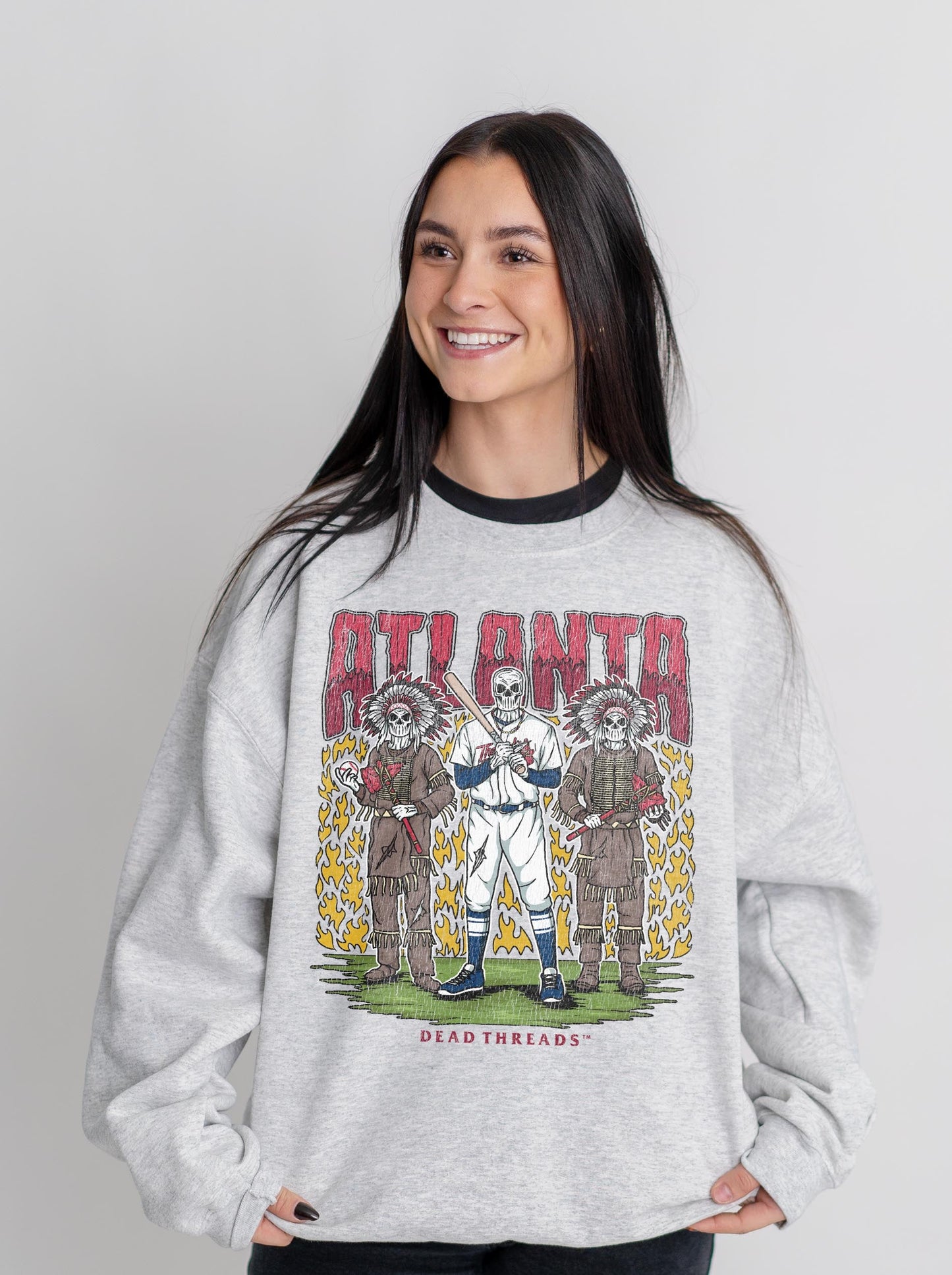 ATLANTA BASEBALL CREWNECK SWEATSHIRT – Sweatshirt – Dead Threads Apparel
