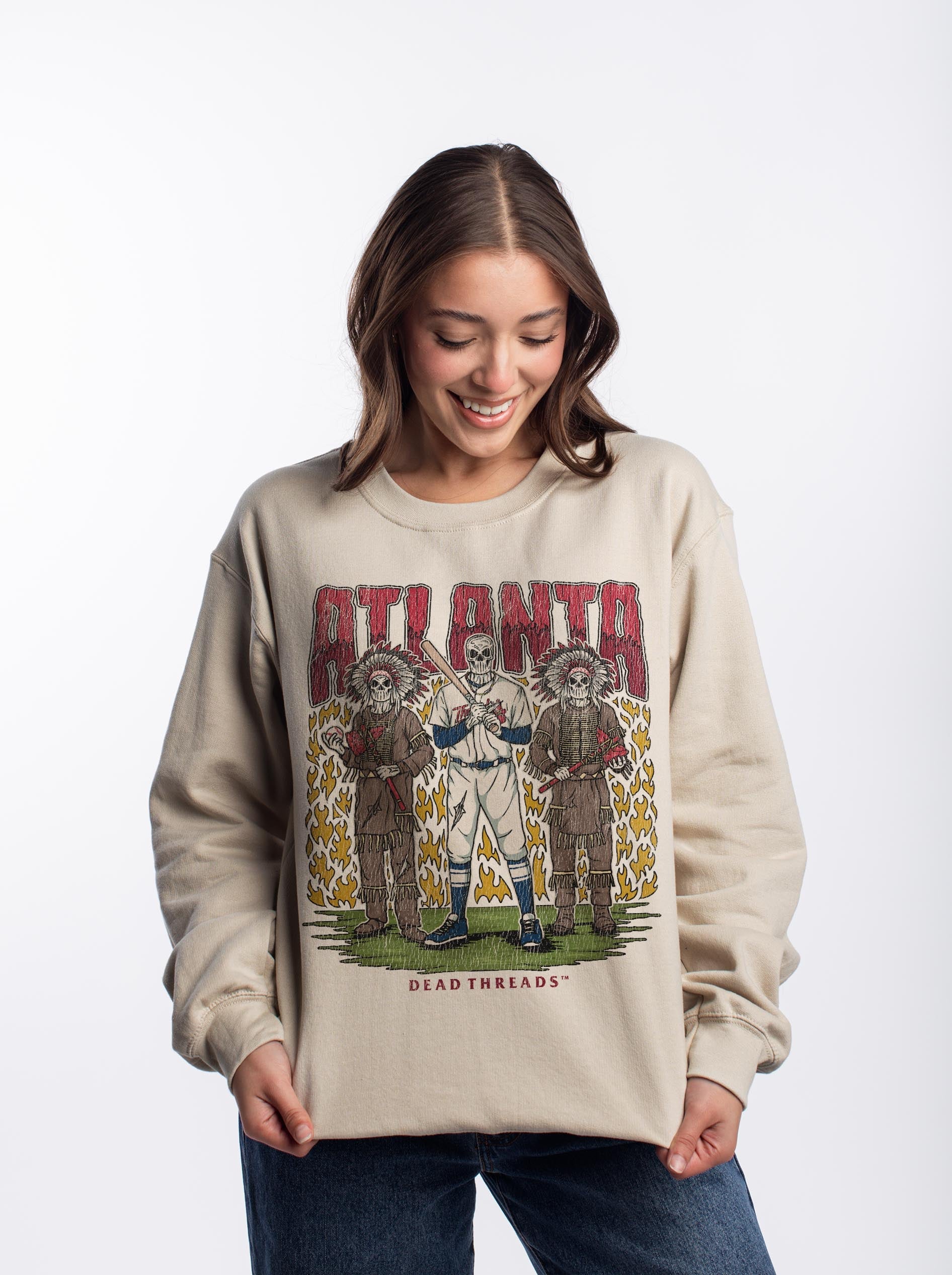 ATLANTA BASEBALL CREWNECK SWEATSHIRT – Sweatshirt – Dead Threads Apparel