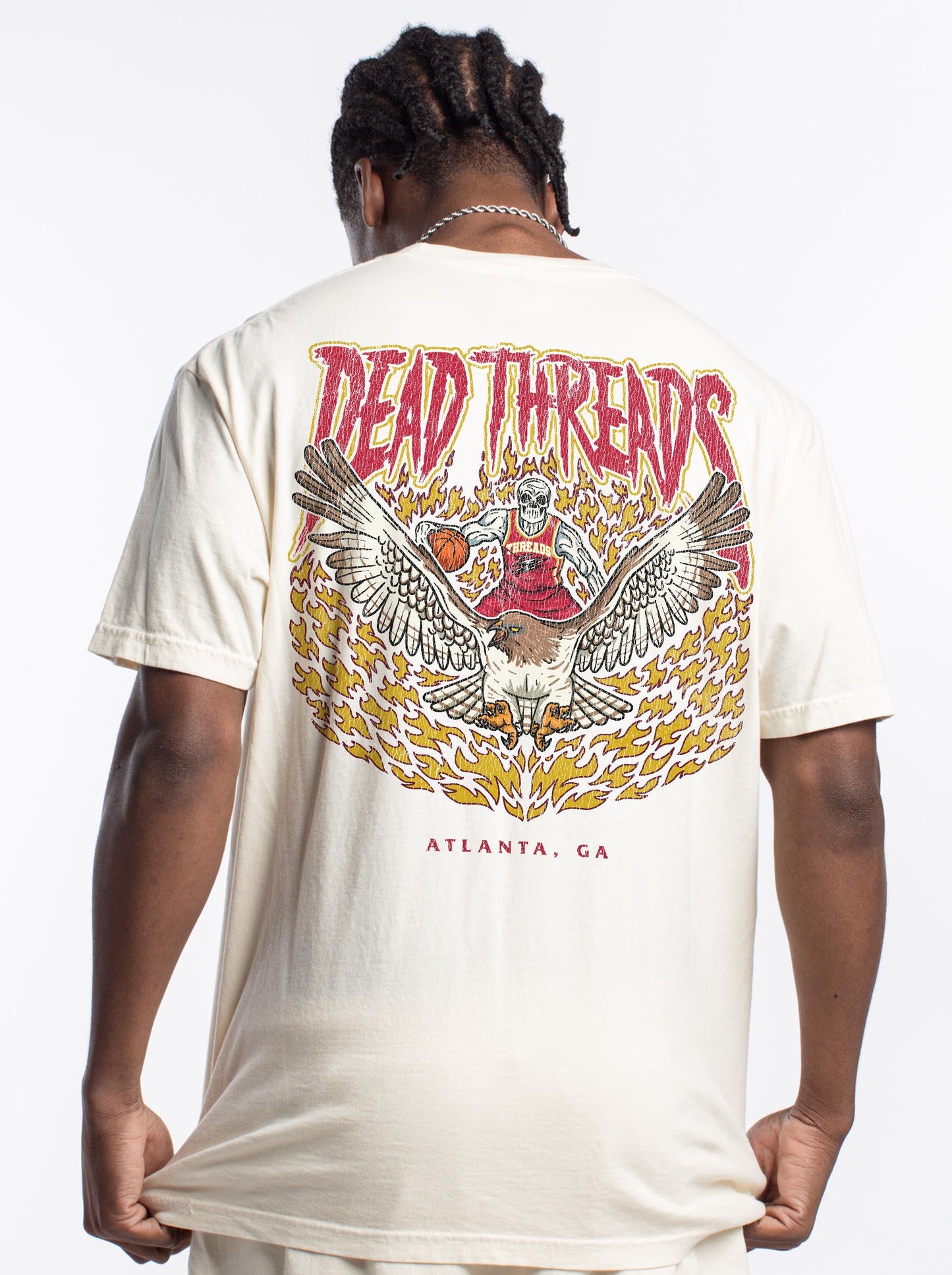 ATLANTA BASKETBALL - “3 SKULL” PREMIUM T - SHIRT – T-Shirt – Dead Threads Apparel